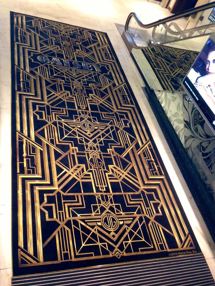 GATSBY promotional floormat for Harrods store